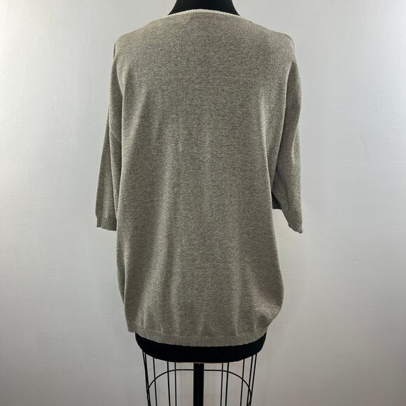 Raffi Linea Uomo Heather Beige Sweater Cotton Blend Crew Neck Size X-Large XL - Picture 5 of 8